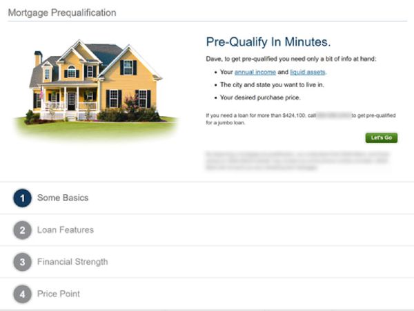 Click to open the Mortgage Prequalification Project